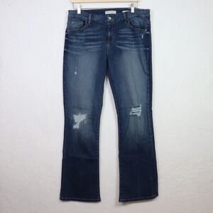 GUESS Blue Tailored Mini Boot Distressed Jeans 32